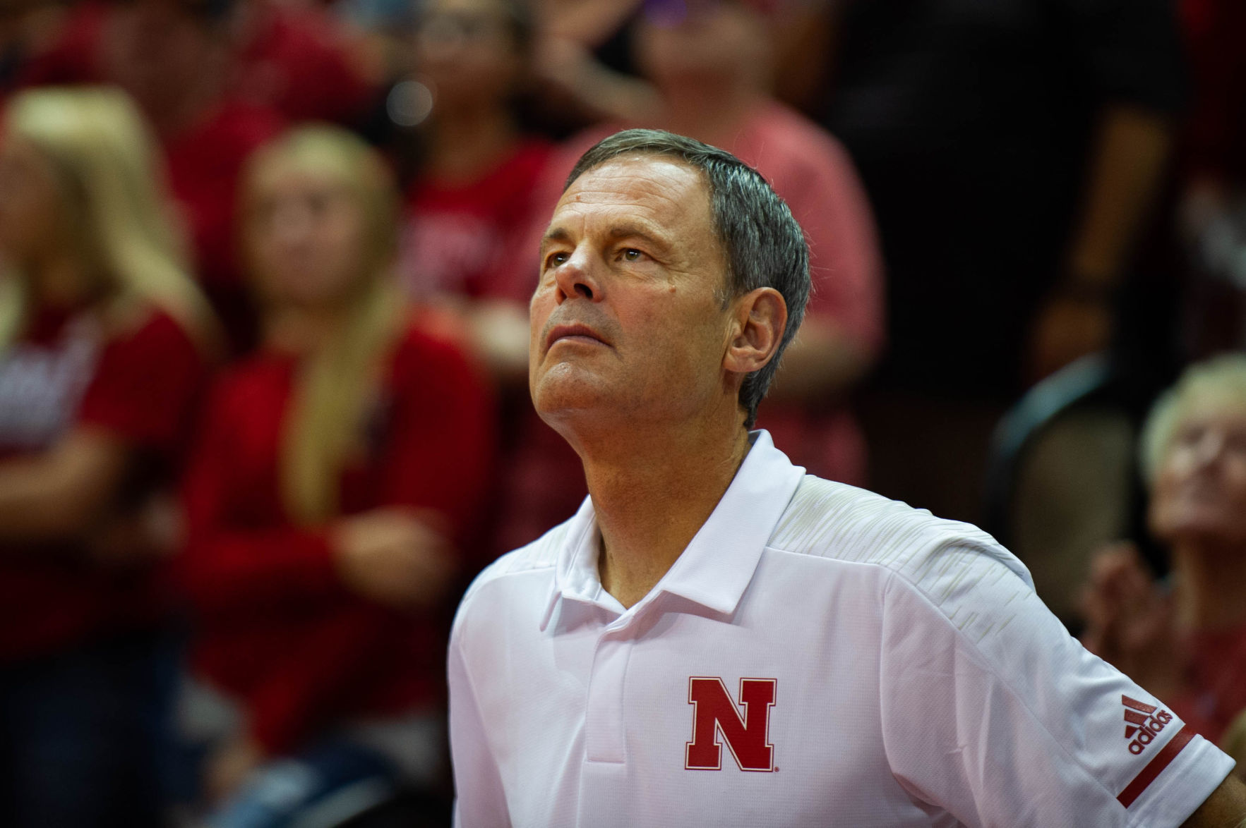 Husker volleyball head coach John Cook